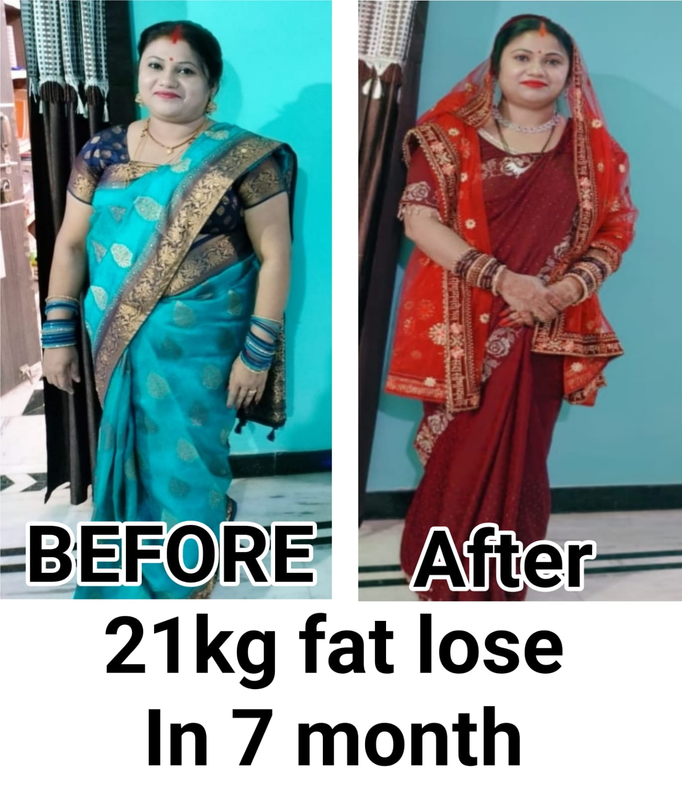 21 kg Fat Loss Transformation